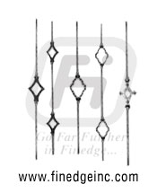 Wrought Iron Pickets Bars, Plain or twisted bars Pickets, Wrought iron components, Ornamental iron components, manufacturers exporters suppliers in india